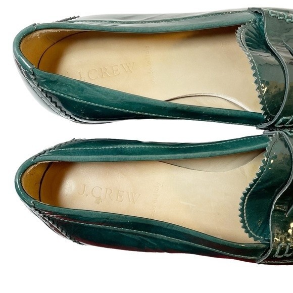 J. Crew Green Patent Leather Loafers - Picture 9 of 11